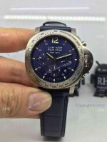 Swiss Grade Luminor Panerai Daylight SS Blue Dial Blue Leather watch